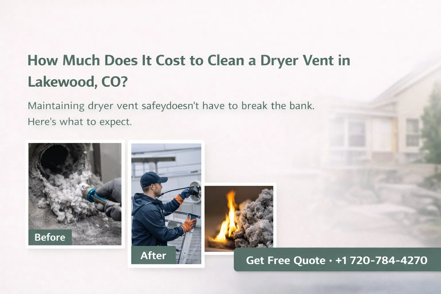 Cost to Clean a Dryer Vent in Lakewood, CO