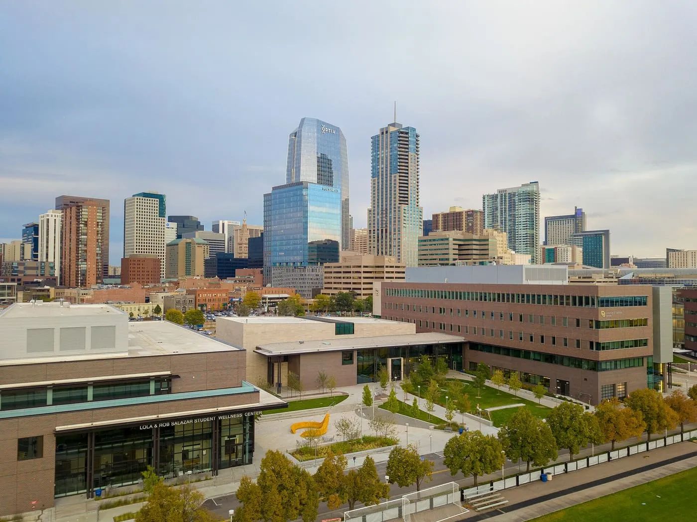 Downtown Denver skyline and Auraria campus